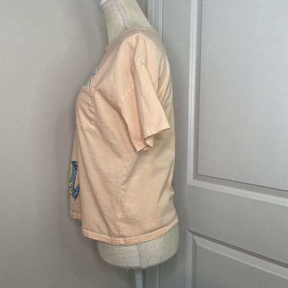 Disney Princess Ariel Little Mermaid Short Sleeve Peach Pink Girls XL Licensed - Picture 4 of 9